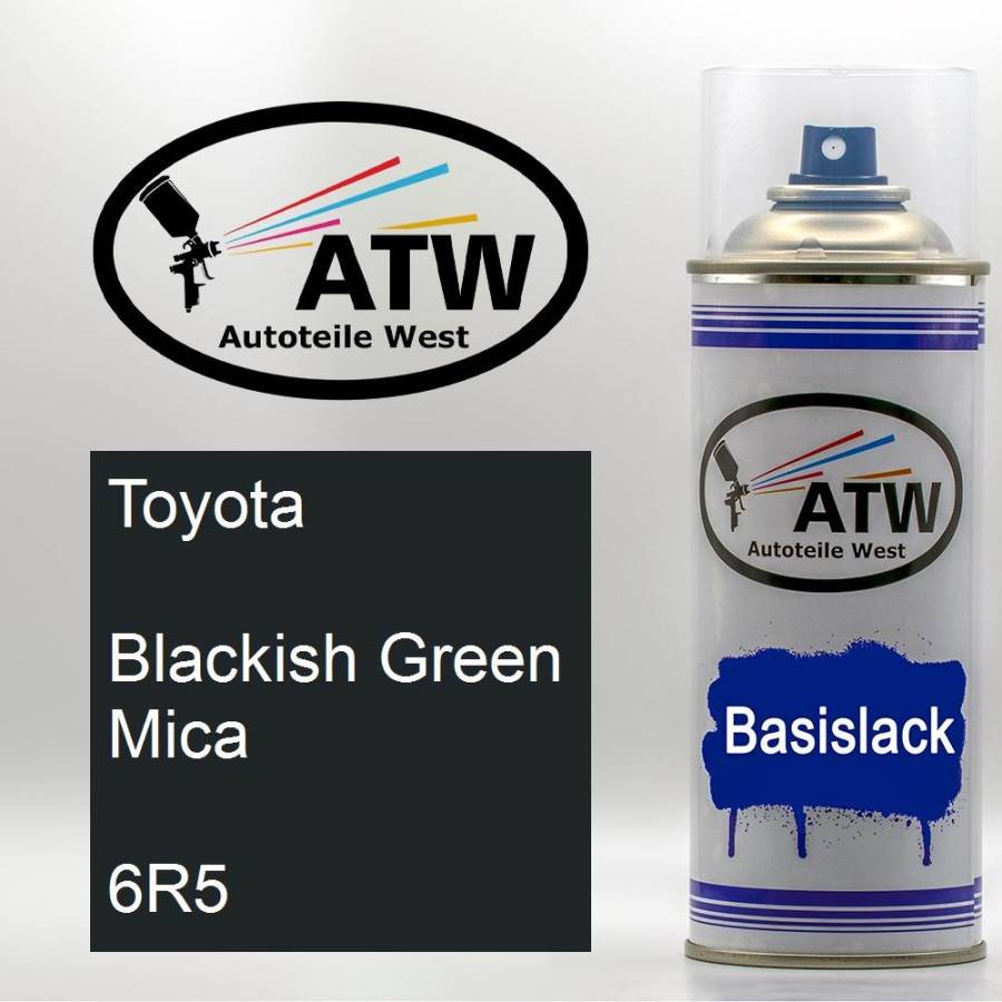 Toyota, Blackish Green Mica, 6R5: 400ml Sprühdose, von ATW Autoteile West.
